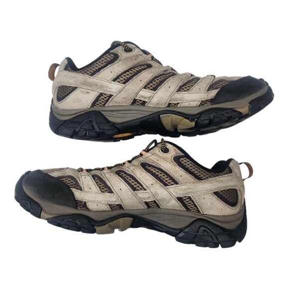 Merrell Mens Moab 2 Vent Hiking Shoes Size 8.5 Taupe Suede Cabincore - Picture 14 of 15
